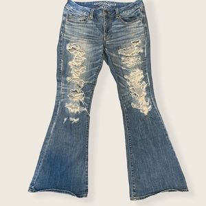 American Eagle | 8 Short | Boho Artist Flare Jeans
